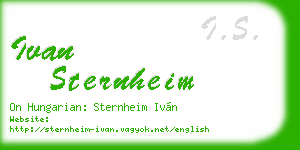 ivan sternheim business card